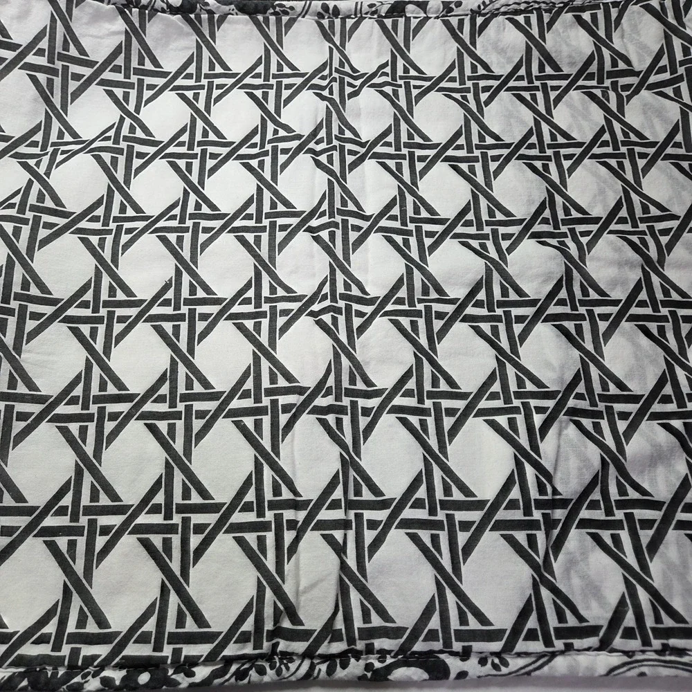 Lush Decor Aubree Black and White Paisley Geometric Quilted Pillow Shams Bedding
